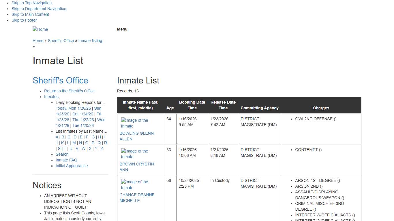Inmate List