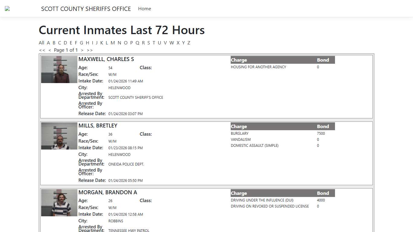 Inmates - ISOMS Portal
